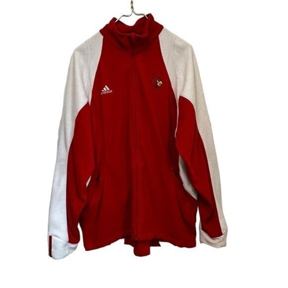 University of Louisville Cardinals Swimming & Diving Team M Adidas Fleece Jacket - Picture 1 of 10